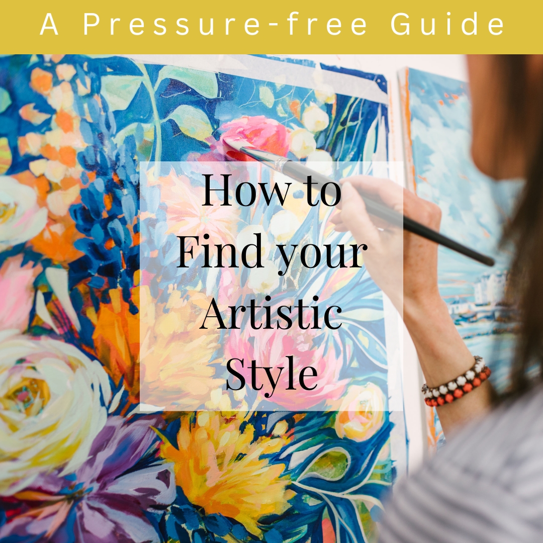 Lynsay Green painting florals in her studio