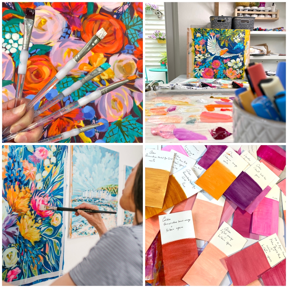 building painting habits swatches and supplies